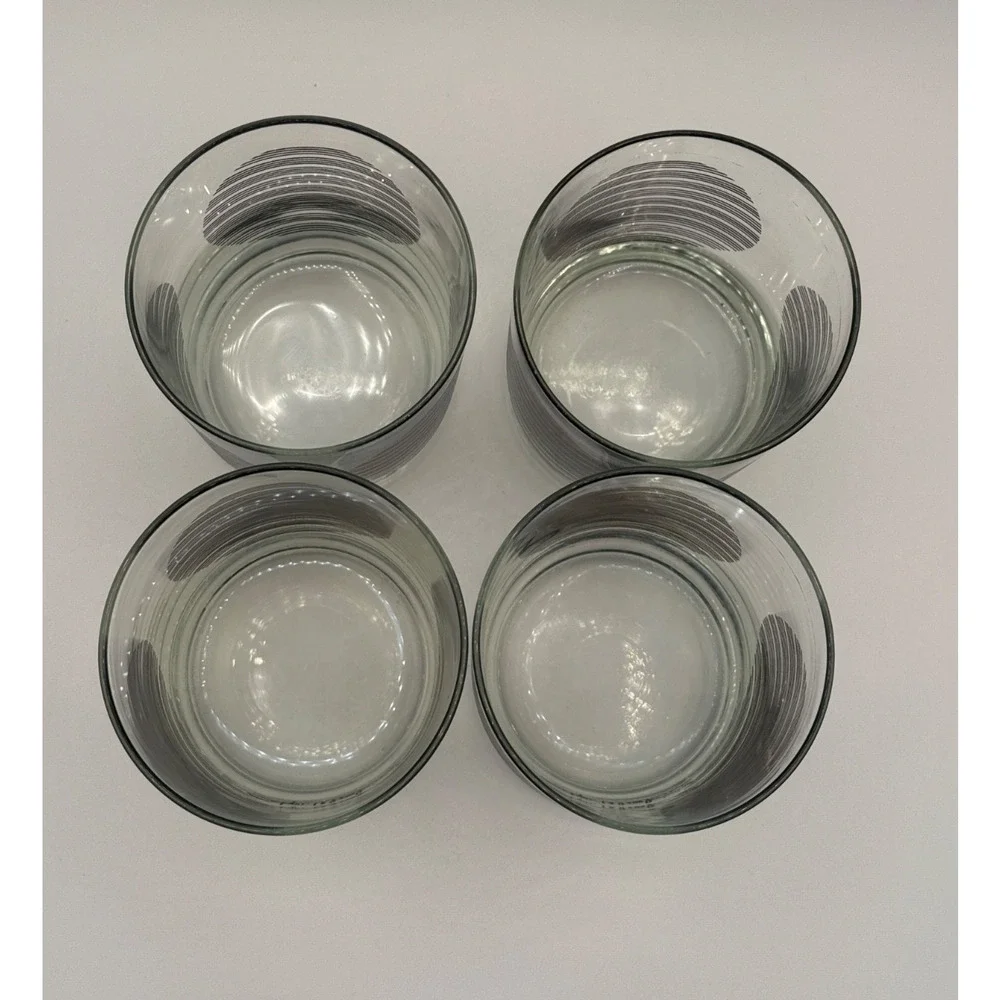 Edgar Watkins Ecclipse Set Of 4 MCM Design Whiskey Lo Ball Drinking Glasses